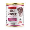 Best Dinner Premium меню №4 консервы для собак и щенков с 6 месяцев с телятиной и овощами 340г
