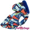 ForMyDogs Попона синяя/мультиколор №10