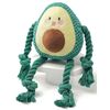Игрушка Mr.Kranch для собак "Авокадо" плюшевая с канатиками и пищалкой 13,5см