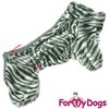 ForMyDogs Костюм-комбинезон "Зебра" серый для мальчиков №16
