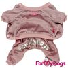 ForMyDogs Костюм утепленный велюровый пудренный №12