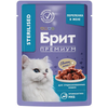 Брит Premium пауч д/взрослых стерилизованных кошек перепелка в желе 85г