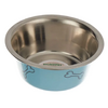 HOMEPET Color Косточки миска 0,45л д/домашних животных металлическая голубая