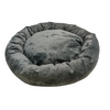 HOMEPET Plush Лежак ватрушка темно-зеленая для домашних животных 52*52*14см