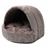 HOMEPET Велюр домик эстрада малый д/домашних животных 38*35*27см серый