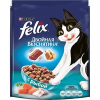 Felix Двойная Вкуснятина сухой корм для кошек всех возрастов с рыбой