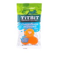 Titbit съедобная игрушка косточка с индейкой mini
