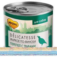 Мнямс 200г консервы для собак всех пород Delicatesse Жаркое по-фински из перепёлки с травами