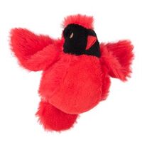 Mr.Kranch Игрушка для кошек "Птичка" плюшевая с кошачьей мятой, 8 см красная