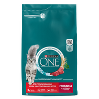 Purina ONE сухой корм для стерилизованных кошек и кастрированных котов с говядиной и пшеницей