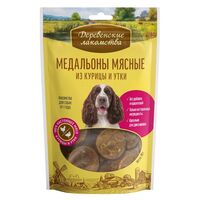 Деревенские лакомства 90г д/собак медальоны мясные из курицы и утки
