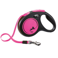Flexi Neon New tape 5 м размер М до 25 кг цвет розовый