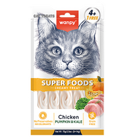 Wanpy Cat Лакомство для кошек «Нежное пюре» из курицы с тыквой и кейлом 70 г