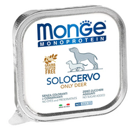 Monge Monoproteico Solo Cervo ламистер для собак всех возрастов и пород с олениной 150г