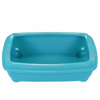HOMECAT Туалет д/кошек с бортиком бирюзовый 38х27х10см