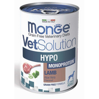 Monge VetSolutoin Dog  Hypo Monoprotein LAMB  монопротеин с ягнёнком для собак для снижения реакции пищевой непереносимости 400г