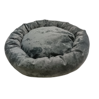 HOMEPET Plush лежак ватрушка темно-зеленая для домашних животных 62*62*17см