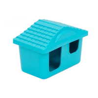 HOMEPET Домик д/грызунов малый пластиковый бирюзовый 11*8*7см