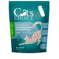 Cat's choice растительный наполнитель д/туалета комкующийся без аромата