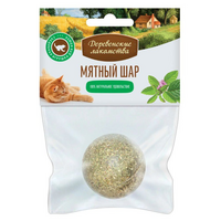 Деревенские лакомства Игрушка д/кошек мятный шар 22г
