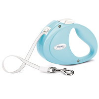 Flexi Puppy Поводок-рулетка 2 м до 12 кг лента цвет светло-голубой