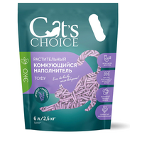 Cat's choice тофу растительный наполнитель д/туалета комкующийся с ароматом лаванды