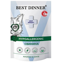 Best Dinner Vet Profi 85г пауч для кошек Hypoallergenic свинина в соусе