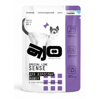 AJO Sense влажный корм для взрослых кошек с чувствительным пищеварением , 85гр (пауч)
