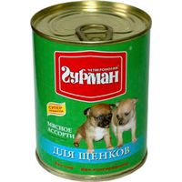 Четвероногий Гурман Мясное Ассорти консервы для щенков всех пород 340гр