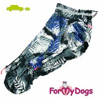 ForMyDogs Дождевик серо/синий для мальчика №39К