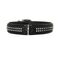 Hunter Softy Deluxe 40 (28-34см) ошейник для собак, искусственная кожа, 2 ряда страз, черный