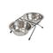 HOMEPET Миска для домашних животных металлическая двойная на подставке D16см 2*0,5л