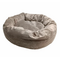 HOMEPET Plush Лежак ватрушка латте 52х52х14см
