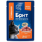 Брит Premium пауч д/взрослых стерилизованных кошек лосось в соусе 85г