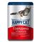 Happy Cat пауч для взрослых кошек с говядиной и бараниной в соусе 100г